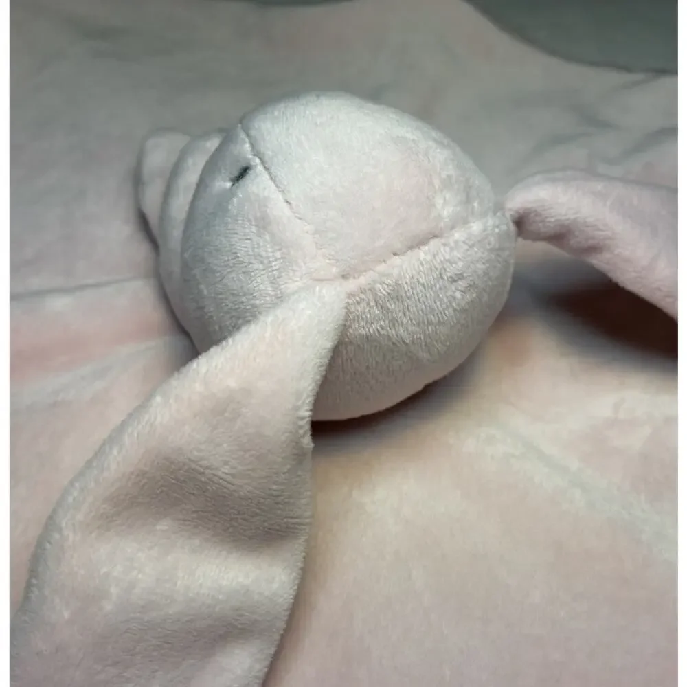 Carters Pink Bunny Lovey Baby Security Blanket Floral Ears Plush 2024
